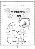Vorschau - Spiele - Deutsch - DaZ/DaF: Mini Bastelei Deutsch Wortschatz "Tiere" | daz/daf spiele - daz daf grundschule - Wortschatz nach Themen - Seite 3