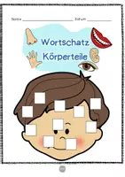 Vorschau - Spiele - Deutsch - DaZ/DaF: Mini Bastelei Deutsch Wortschatz "Körperteile" | daz/daf spiele - daz daf grundschule - Wortschatz nach Themen - Seite 2