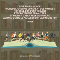 Aperçu - Affichage - Citation Illustrée - Lomepal - Différent des autres - Page de couverture