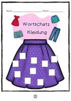 Vorschau - Spiele - Deutsch - DaZ/DaF: Mini Bastelei Deutsch Wortschatz "Kleidung" | daz/daf spiele - daz daf grundschule - Wortschatz nach Themen - Seite 2