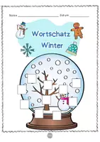 Vorschau - Spiele - Deutsch - DaZ/DaF: Mini Bastelei Deutsch Wortschatz "Winter" | daz/daf spiele - daz daf grundschule - Wortschatz nach Themen - Seite 2