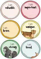 Aperçu - Matériel pour travaux manuels / dessin - 24 Positive & Empowering Affirmations - Animal Version - Page 2