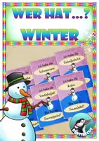 Vorschau - Stationenlernen - Jahreszeiten - Winter - Lesespiel : Ich habe .... - Wer hat ...? - Deckblatt