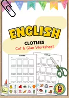 Vorschau - Arbeitsblätter - Clothes Cut&Glue Worksheet | Reading | Vocabulary - Deckblatt