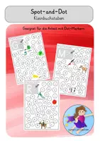 Vorschau - Arbeitsblätter - Spot and Dot Kleinbuchstaben - Buchstabensuche - Deckblatt
