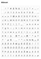 Vorschau - selbst erstellte Schriftarten - Schriftart BGbrush für die kommerzielle Nutzung - Seite 1