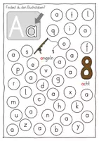 Vorschau - Arbeitsblätter - Spot and Dot Kleinbuchstaben - Buchstabensuche - Seite 2
