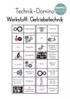 Vorschau - Arbeitsblätter - Technik Domino "Getriebe" - Spiel - Deckblatt