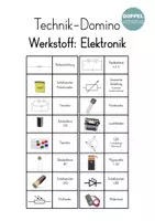 Vorschau - Arbeitsblätter - Technik Domino "Elektronik/Elektrotechnik " - Spiel - Deckblatt