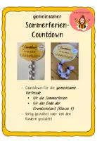 Vorschau - Poster - Countdown Sommerferien / Ende der Grundschulzeit - Deckblatt