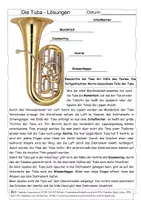 Vorschau - Arbeitsblätter - Instrumentenkunde: Die Tuba erklärt (mit Lösung) - Seite 2