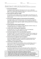 Vorschau - Arbeitsblätter - AB mit Fragen zum Thema "Hugenotten" + Lösungsblatt + Infografik - Seite 2