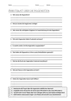 Vorschau - Arbeitsblätter - AB mit Fragen zum Thema "Hugenotten" + Lösungsblatt + Infografik - Deckblatt