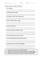 Vorschau - Arbeitsblätter - Lernposter + AB mit Fragen zum Thema "Hunger" + Lösungsblatt + Mindmap + Infografik - Seite 1