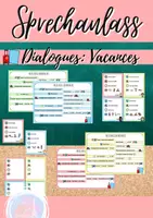 Vorschau - Arbeitsblätter - Sprechanlass/ Dialoge: Tu es où en vacances? (Vacances d'été) - Deckblatt