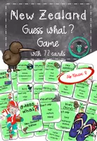 Vorschau - Spiele - New Zealand: Guess What - Speaking Game (72 Spielkarten Neuseeland) - Deckblatt
