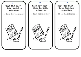 Vorschau - Arbeitsblätter - Hilfefächer zum Thema Berichte - Deckblatt