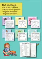 Vista previa - Refuerzo / NEE / Materiales de apoyo - Inglés: 6.º de primaria (11-12 años) - 54 cartas de ejercicios - página 2