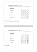 Vorschau - Arbeitsblätter - Wochen-Rückmeldung - Seite 1