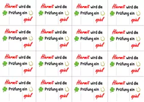 Vorschau - Mal- und Bastelvorlagen - Glücksbringer - Hiermit wird die Prüfung ein Kinderspiel - Seite 3