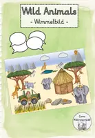 Vorschau - Fördermaterial/Inklusion - Wild animals - Wimmelbild - Englischunterricht - Deckblatt