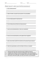 Vorschau - Arbeitsblätter - AB mit Fragen zum Thema "Impressionismus" + Lösungsblatt + Mindmap + Infografiken - Deckblatt