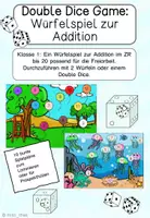 Vorschau - Unterrichtsreihen - Double Dice Game: Würfelspiel Addition ZR 10/20 - Deckblatt
