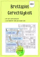 Vorschau - Spiele - Plauder-Brettspiel "Gerechtigkeit" - soziales Lernen für Vertretungsstuden - Deckblatt