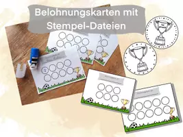 Vorschau - Fördermaterial/Inklusion - Belohnungskarten Tokensystem Stempelkarten Pokale - Deckblatt