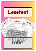 Vorschau - Arbeitsblätter - Materialpaket Plus - Sachsen | Lesetext - Steckbrief - Lückentext - Suchsel (inkl. Lösungen) - Seite 1