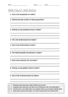 Vorschau - Arbeitsblätter - AB mit Fragen zum Thema "Indien" + Lösungsblatt + Infografik - Deckblatt