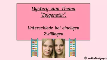 Vorschau - Spiele - Mystery zum Thema Epigenetik: Unterschiede bei Zwillingen (Brustkrebs) - Deckblatt