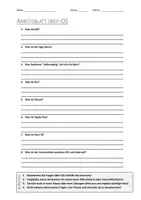 Vorschau - Arbeitsblätter - AB mit Fragen zum Thema "iOS" + Lösungsblatt - Deckblatt