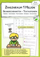 Vorschau - Arbeitsblätter - Grundrechenarten im Zahlenraum 1 Million - Deckblatt