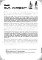 Vorschau - Arbeitsblätter - Geschichte: Das 16. Jahrhundert im Überblick - Seite 1