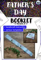 Vorschau - Mal- und Bastelvorlagen - Father's Day - Booklet | Craft Project | Gift Idea | Version 2 - Deckblatt