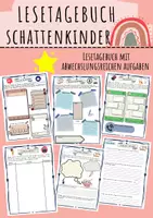 Vorschau - Arbeitsblätter - Lesetagebuch Schattenkinder Margaret Peterson Haddix Unterrichtsmaterial Deutsch Klasse 7–9 Arbeitsblätter Lektüreanalyse Aufgaben mit Lösungen - Deckblatt