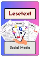 Vorschau - Arbeitsblätter - Materialpaket Social Media | Lesetext + Fragen - Suchsel - Lückentext (inkl. Lösungen) - Seite 1