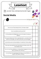 Vorschau - Arbeitsblätter - Materialpaket Social Media | Lesetext + Fragen - Suchsel - Lückentext (inkl. Lösungen) - Seite 3