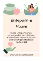 Vorschau - Arbeitsblätter - "Entspannte Pause" E-Book inklusive Karten-Set - Deckblatt
