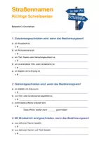 Vorschau - Arbeitsblätter - Straßennamen richtig schreiben - Seite 2