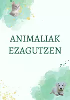 Vista previa - Juegos / Gamificación - Animaliak ezagutzen - Portada