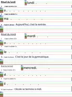 Aperçu - Feuilles d'exercices - rituel copie de lettres, syllabes et phrases - Page 3
