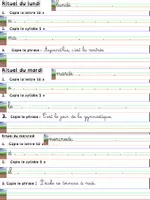 Aperçu - Feuilles d'exercices - rituel copie de lettres, syllabes et phrases - Page de couverture