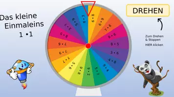 Vorschau - Stationenlernen - EINMALEINS Glücksrad 1x1 Mathe ALLE REIHEN (digital/interaktiv) - Seite 2