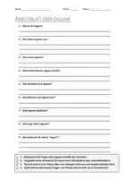 Vorschau - Arbeitsblätter - Lernplakat + AB mit Fragen zum Thema "Jaguare" + Lösungsblatt + Infografik - Seite 1