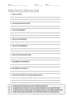 Vorschau - Arbeitsblätter - Lernposter + AB mit Fragen zum Thema "Jahr" + Lösungsblatt + Infografiken - Seite 1