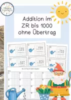 Vorschau - Arbeitsblätter - Addition ohne Übertrag ZR 1000 Rechenkärtchen - Deckblatt