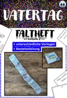 Vorschau - Mal- und Bastelvorlagen - Vatertag - Faltheft | Bastelvorlage | Geschenkidee | Version 2 - Deckblatt