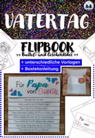 Vorschau - Mal- und Bastelvorlagen - Vatertag - Flipbook | Bastelvorlage | Geschenkidee - Deckblatt